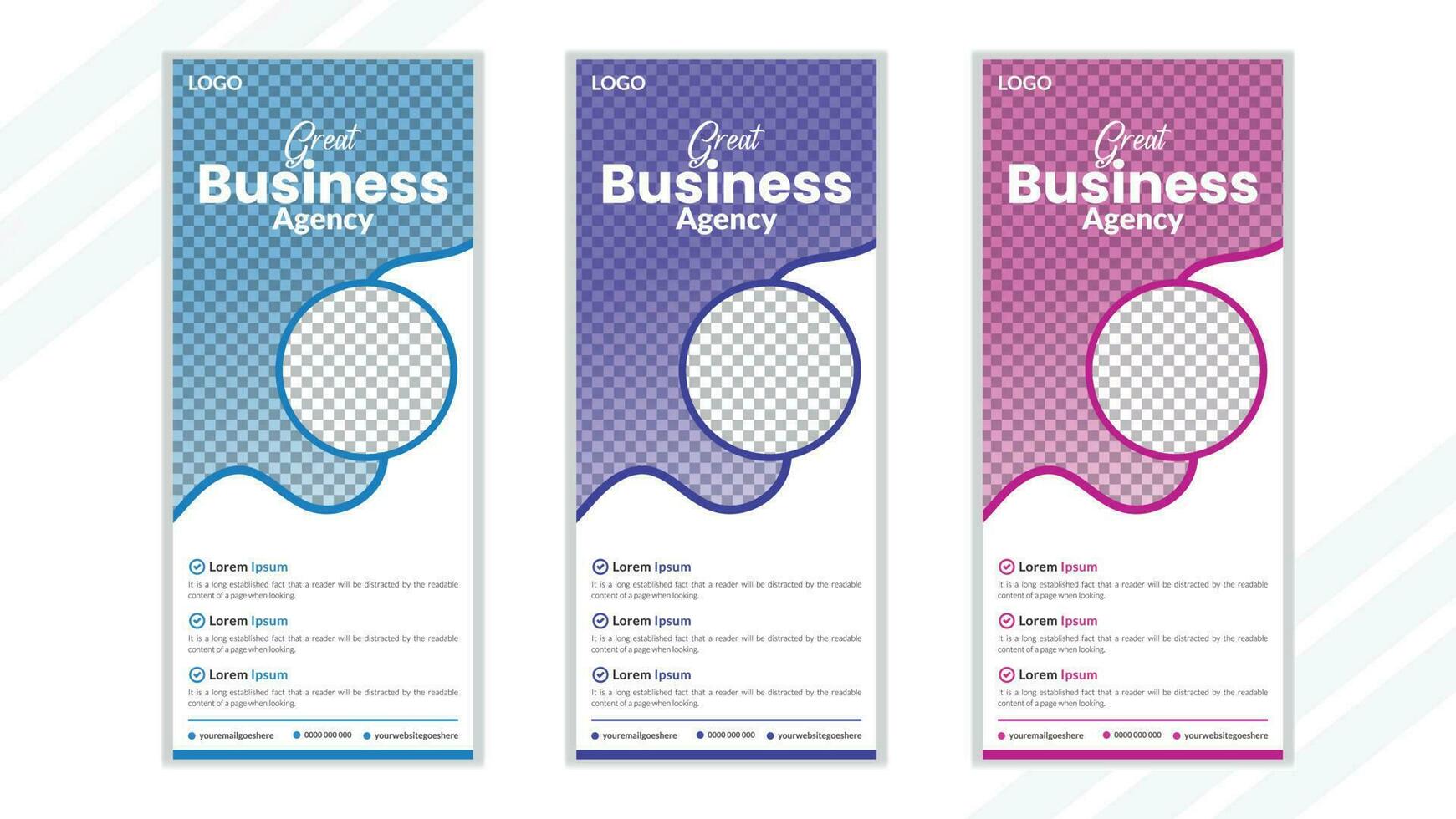 Business roll up banner design vector