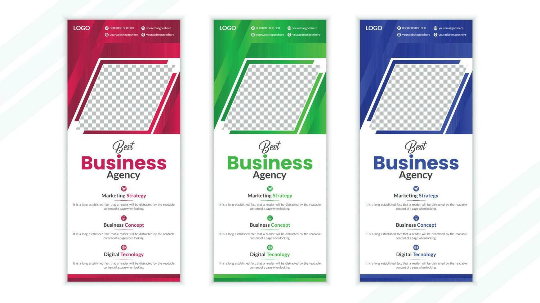 Business roll up banner design vector