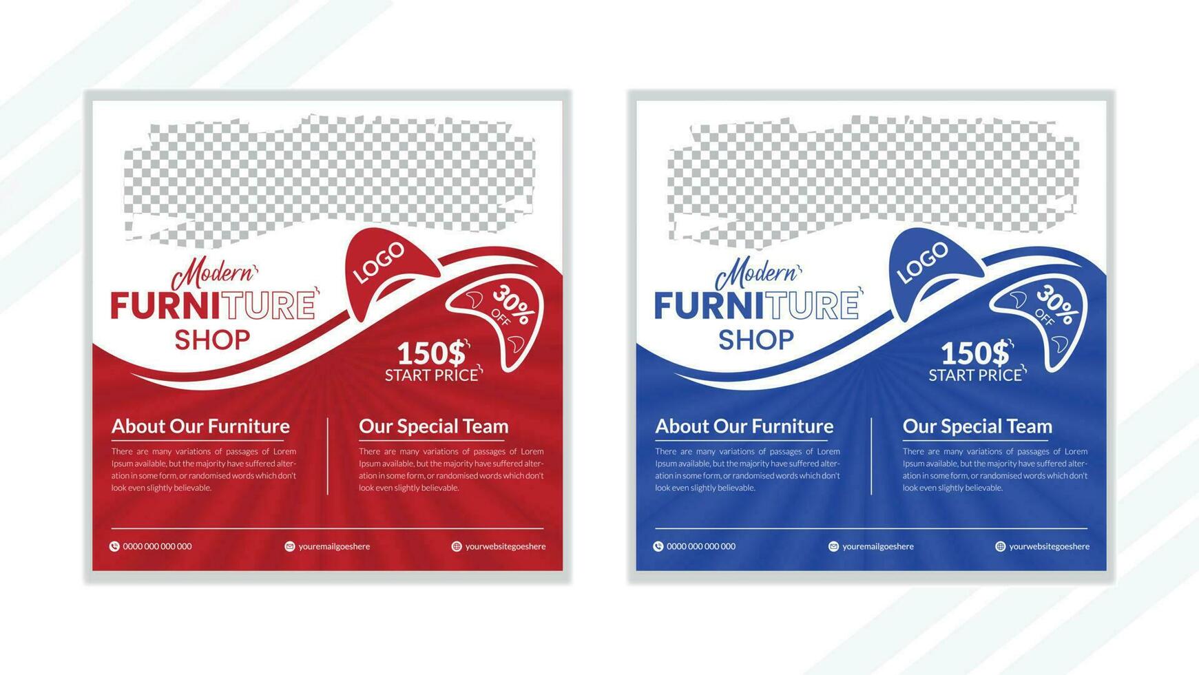 social media post design , furniture poster vector