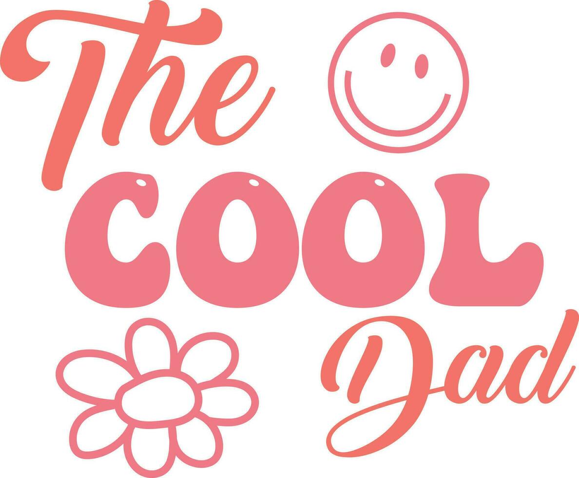 The cool dad simple sublimation typography t-shirt design vector