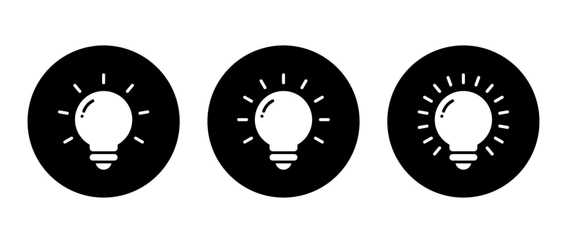 Bulb icon vector. Idea, lamp sign symbol vector