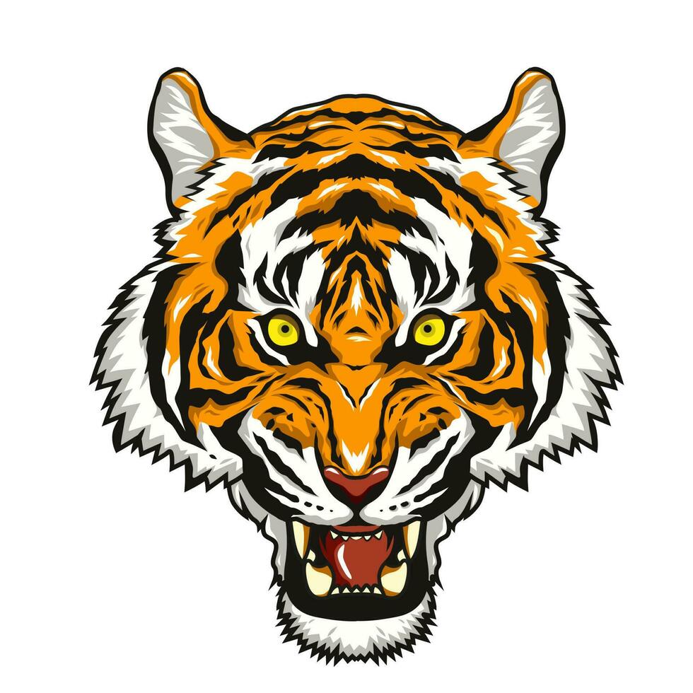 tiger head vector