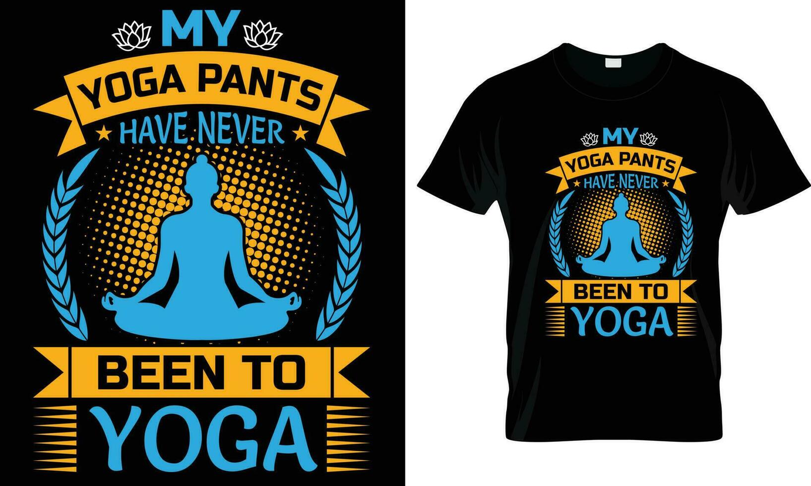 Yoga t-shirt design graphic vector. vector
