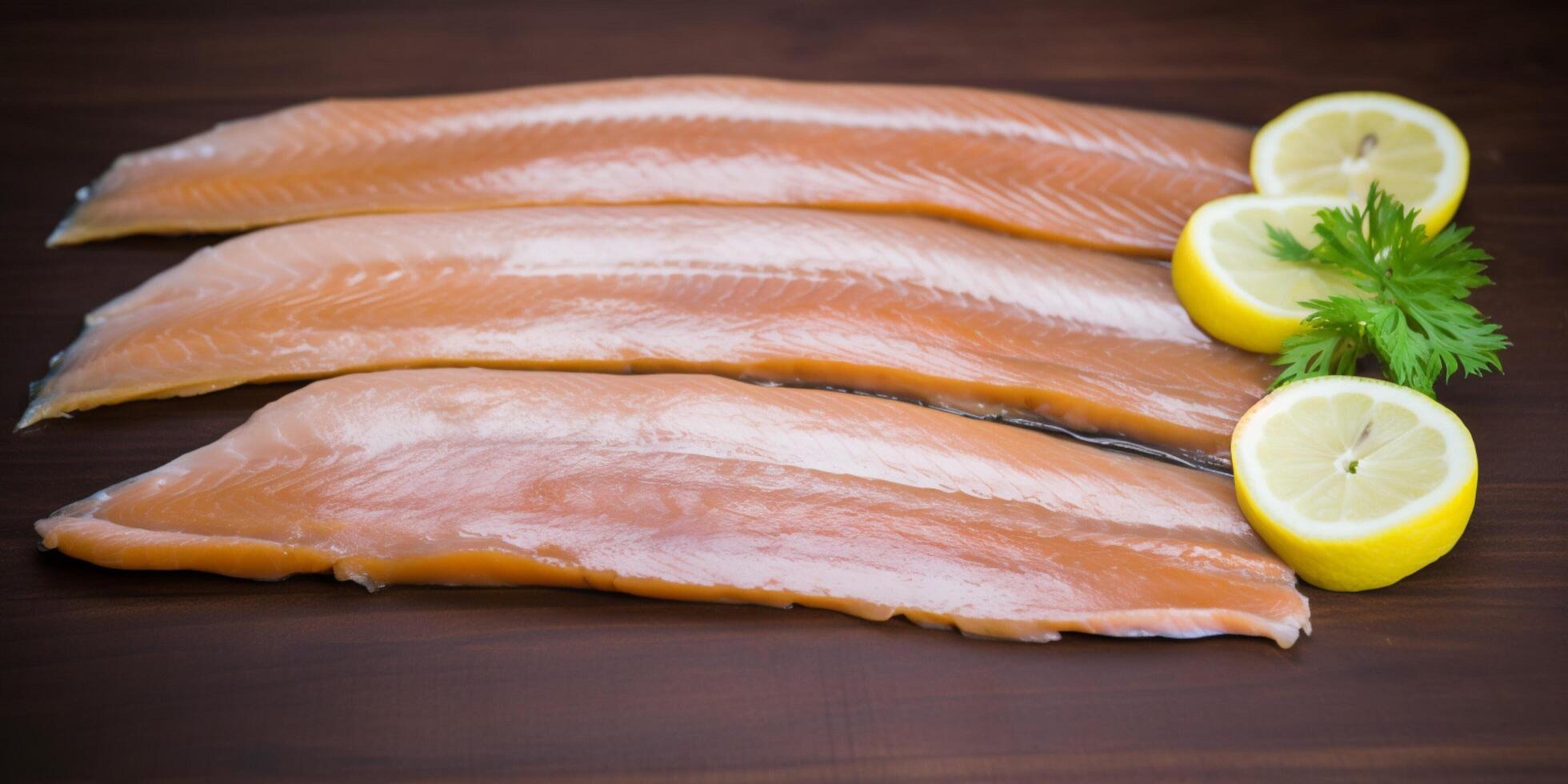 Freshly smoked trout photo