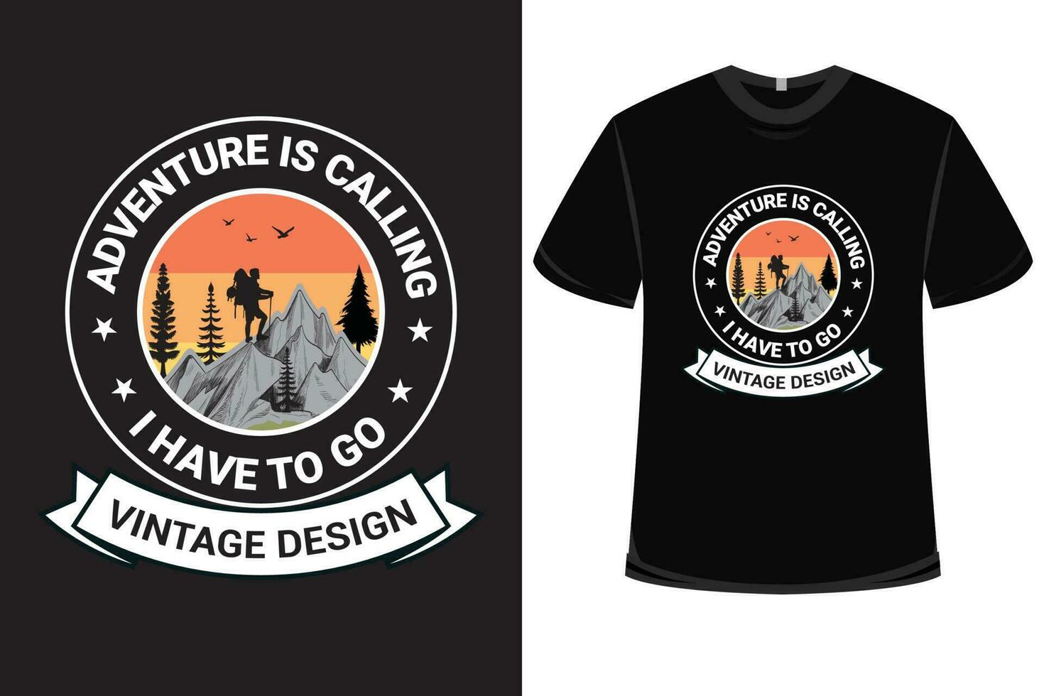 Vintage Badge t-shirt Design vector