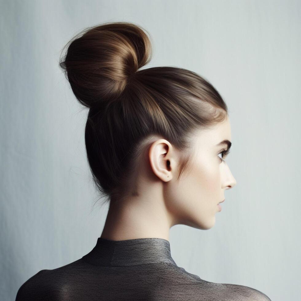 photo of The half-up bun