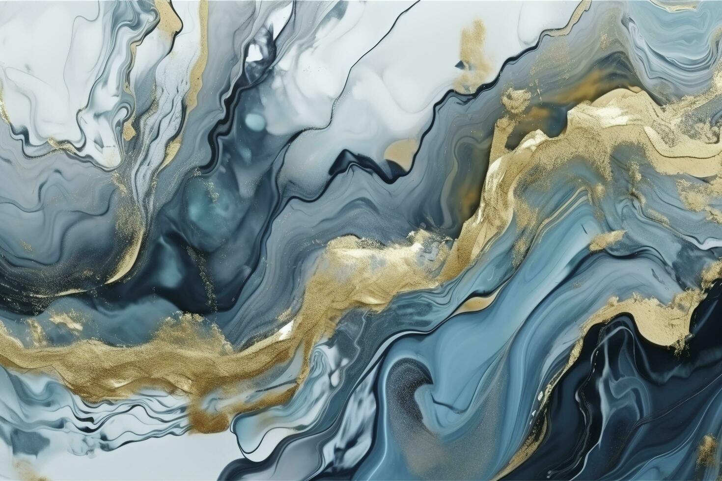 3d resumen mármol fondo de pantalla para pared decoración. resina geoda y resumen arte, funcional arte, me gusta acuarela geoda cuadro. dorado, azul, turquesa, y gris fondo, generar ai foto