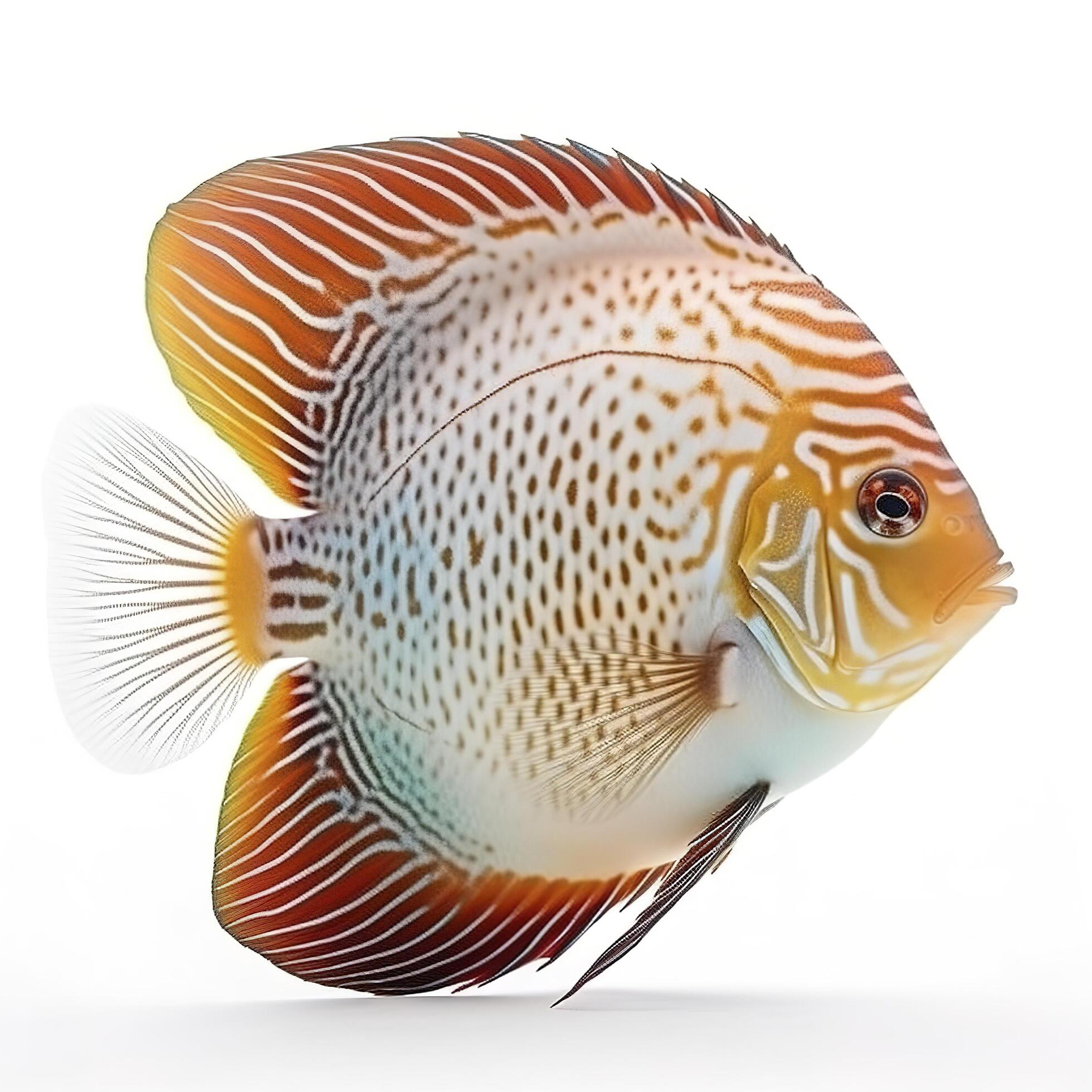 Discus fish isolated on white background, generate ai 24495301 Stock
