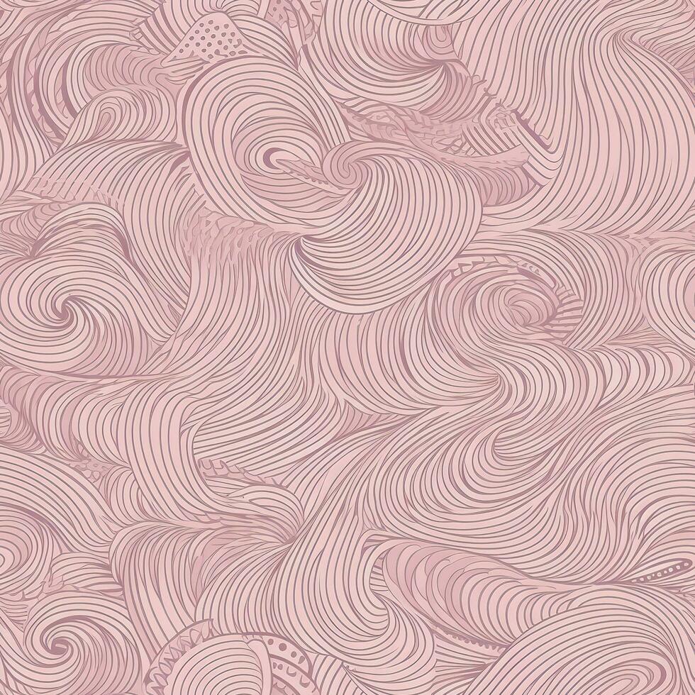 a pink wallpaper with swirls on it, in the style of dynamic linear compositions, repetitive dotwork, earthy organic shapes, spiral vortex patterns, soft crosshatchings, generate ai photo