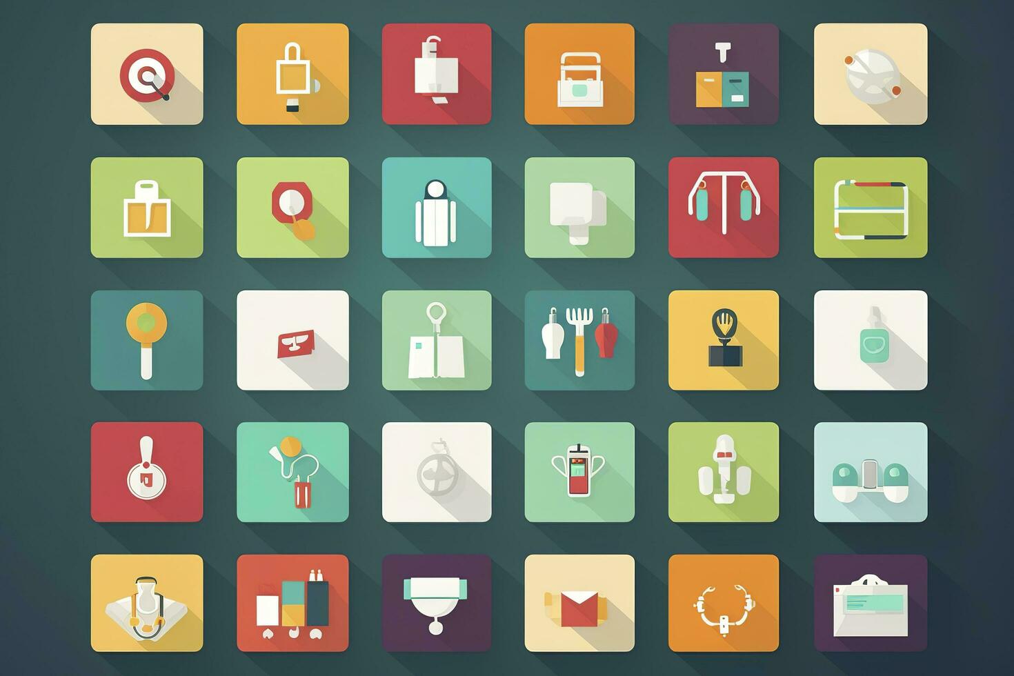 Set of Garbage Related Vector icons.Trash, Plastic,Aluminium Can, Pollution,Vector concept Organic Waste icons and Recycle Plant concept, generate ai photo