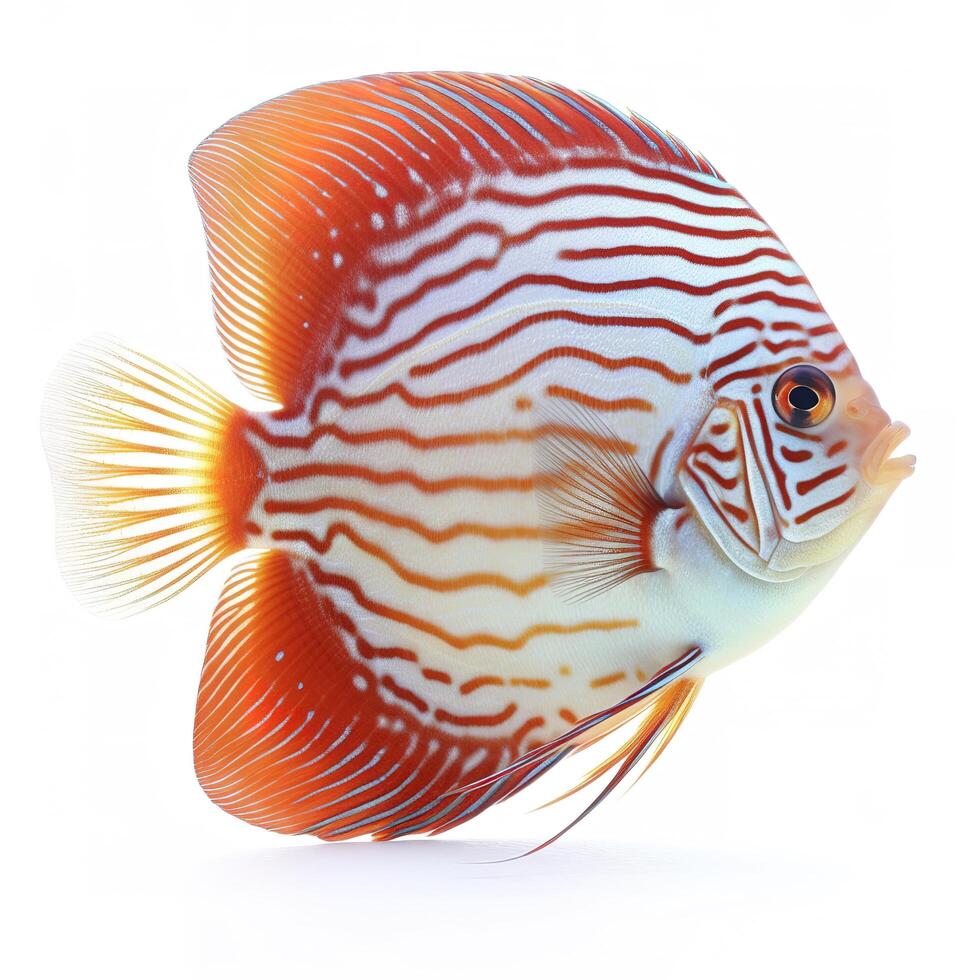 Discus fish isolated on white background, generate ai 24495738 Stock
