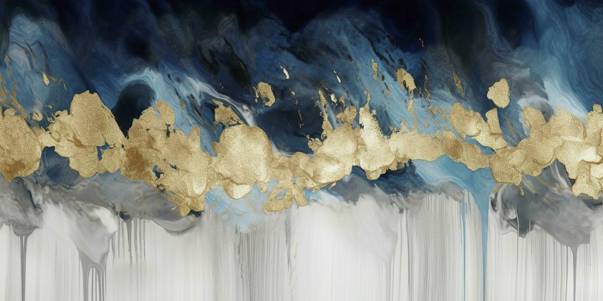 3d abstract marble wallpaper for wall decor. Resin geode and abstract art, functional art, like watercolor geode painting. golden, blue, turquoise, and gray background, generate ai photo