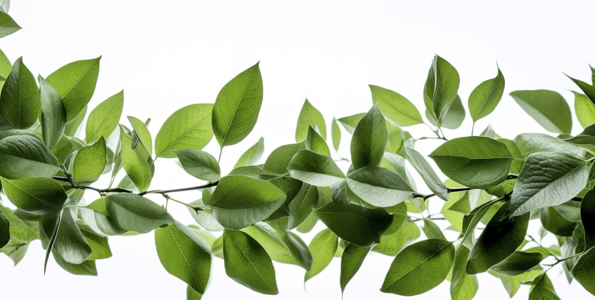 green leaves and leaves on white background free photo collection, in the style of Vicente Redondo, text based, precisionist, linear simplicity, antti lovag, printed social commentary, generate ai