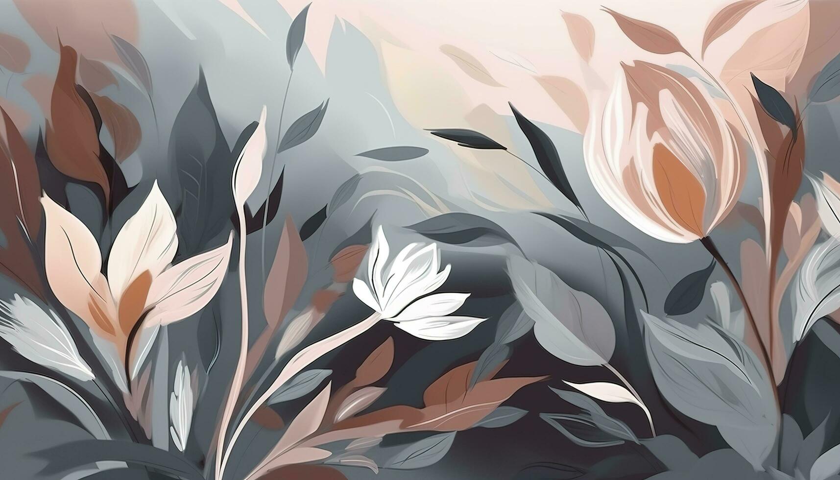 Abstract floral art background vector. Wallpaper of spring colorful flowers garden. Isolated on white for greeting cards, Easter, thanksgiving. Spring set, background , generate ai photo