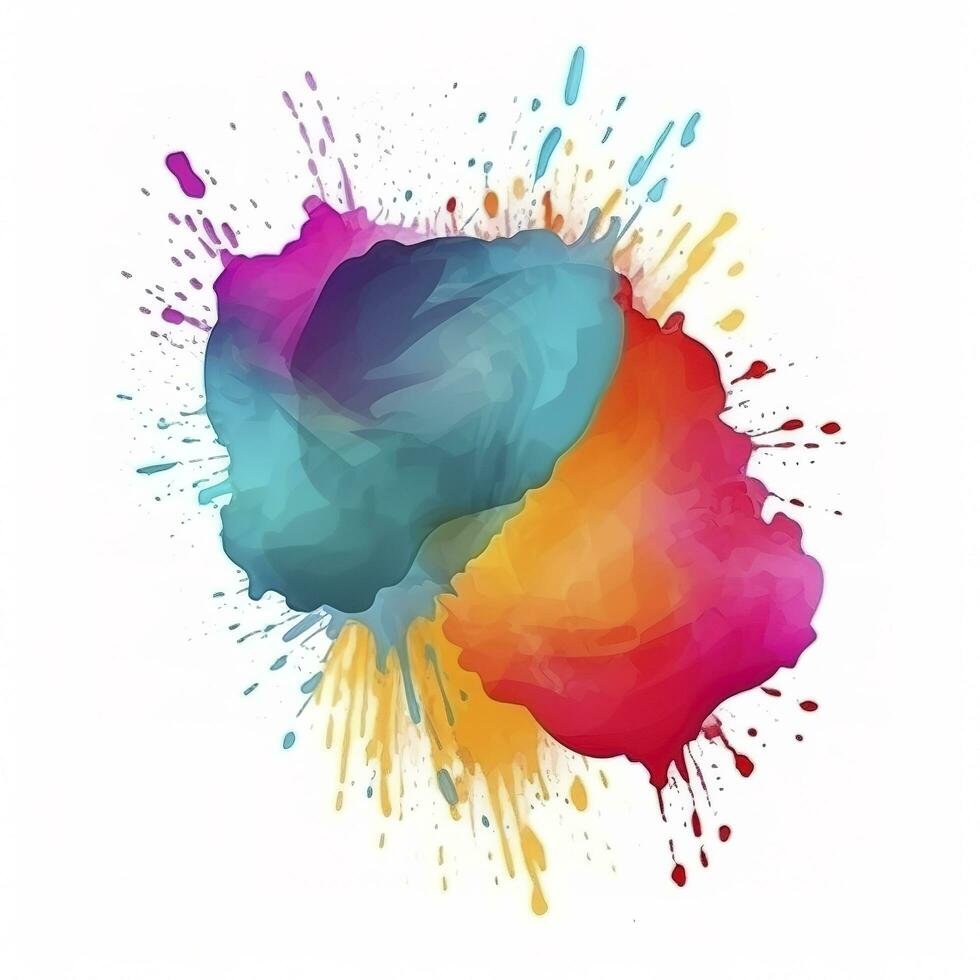 Abstract watercolor hand painted background, generate ai photo