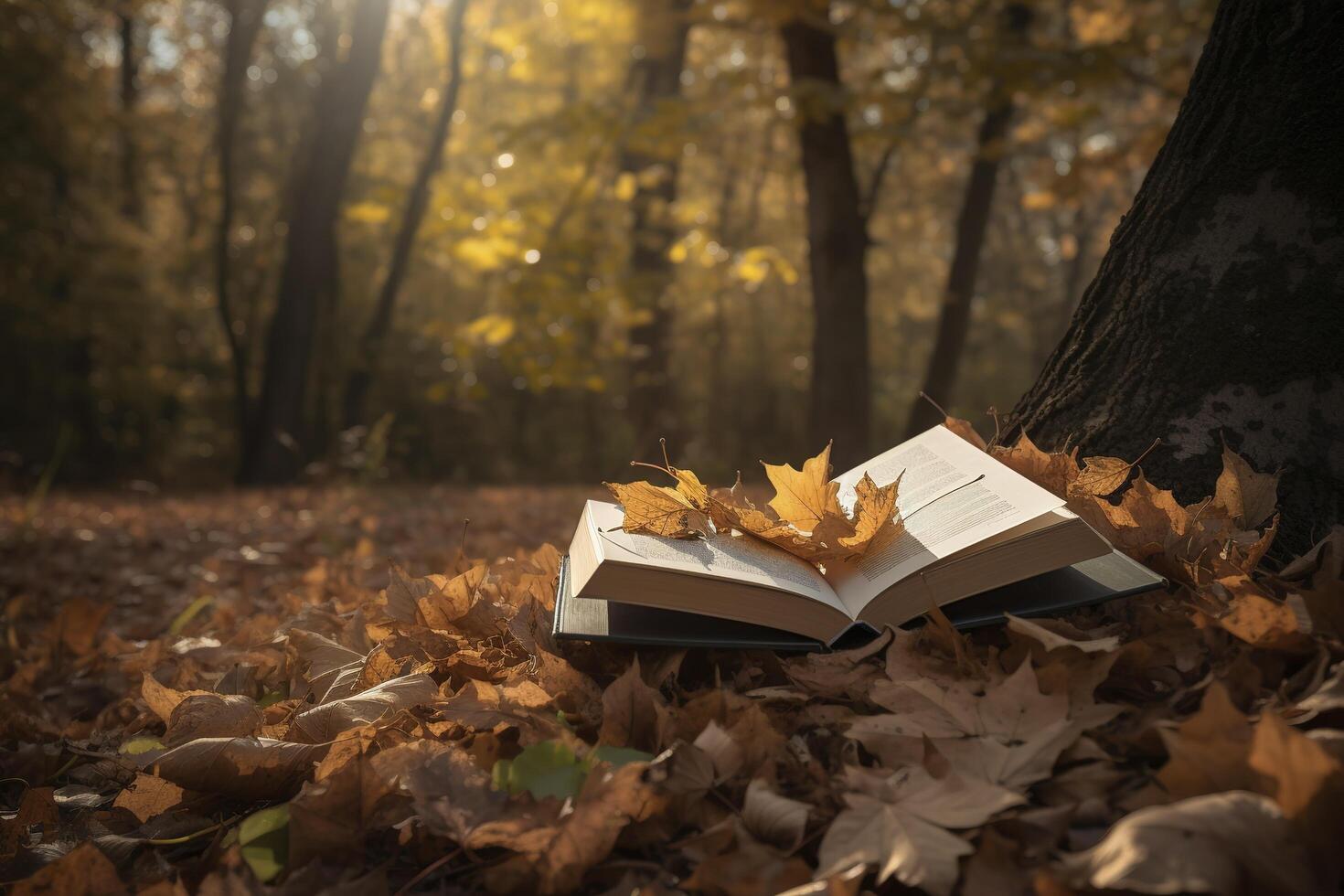 Open book revealing the jungle. Eco concept. photo