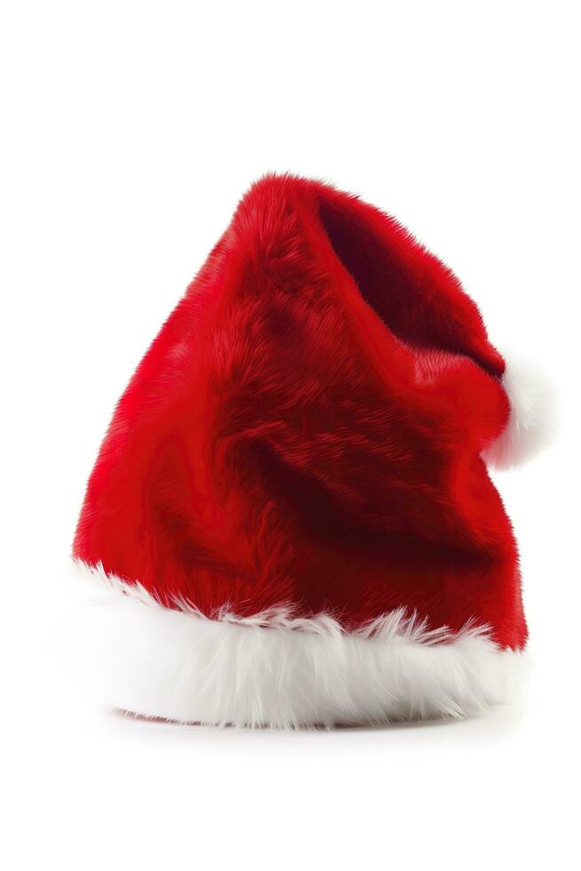santa hat isolated on white background, generate ai photo