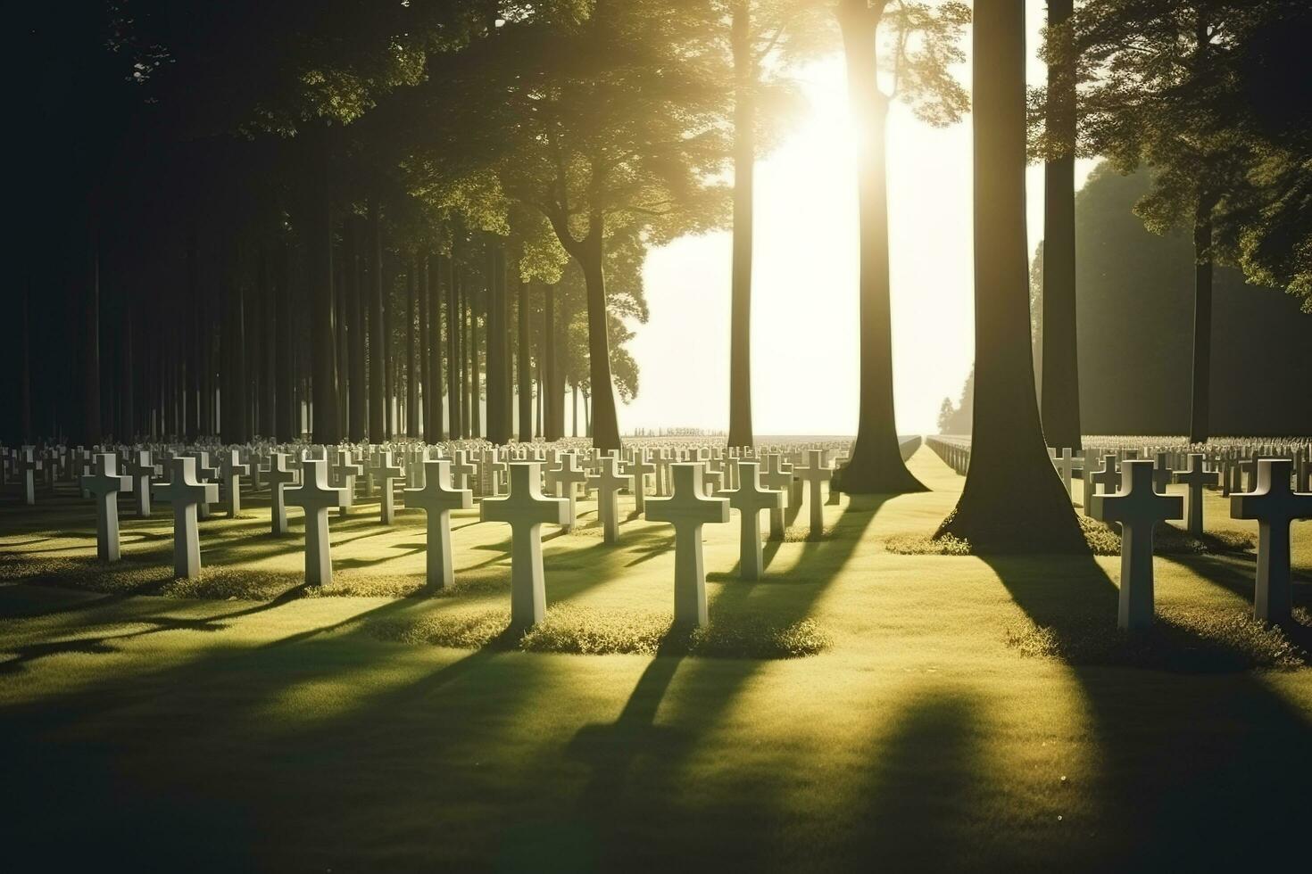 national cemetery, generate ai photo