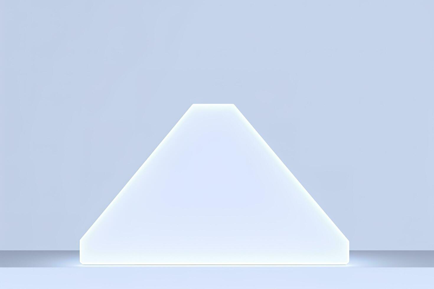 Realistic podium display with neon white lights, Product display background with light frame, White prodium product display with light effect, neon lights background, generate ai photo