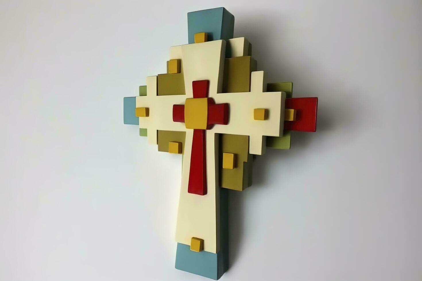 Jesus Christ - Cross At Sunset , generate ai photo