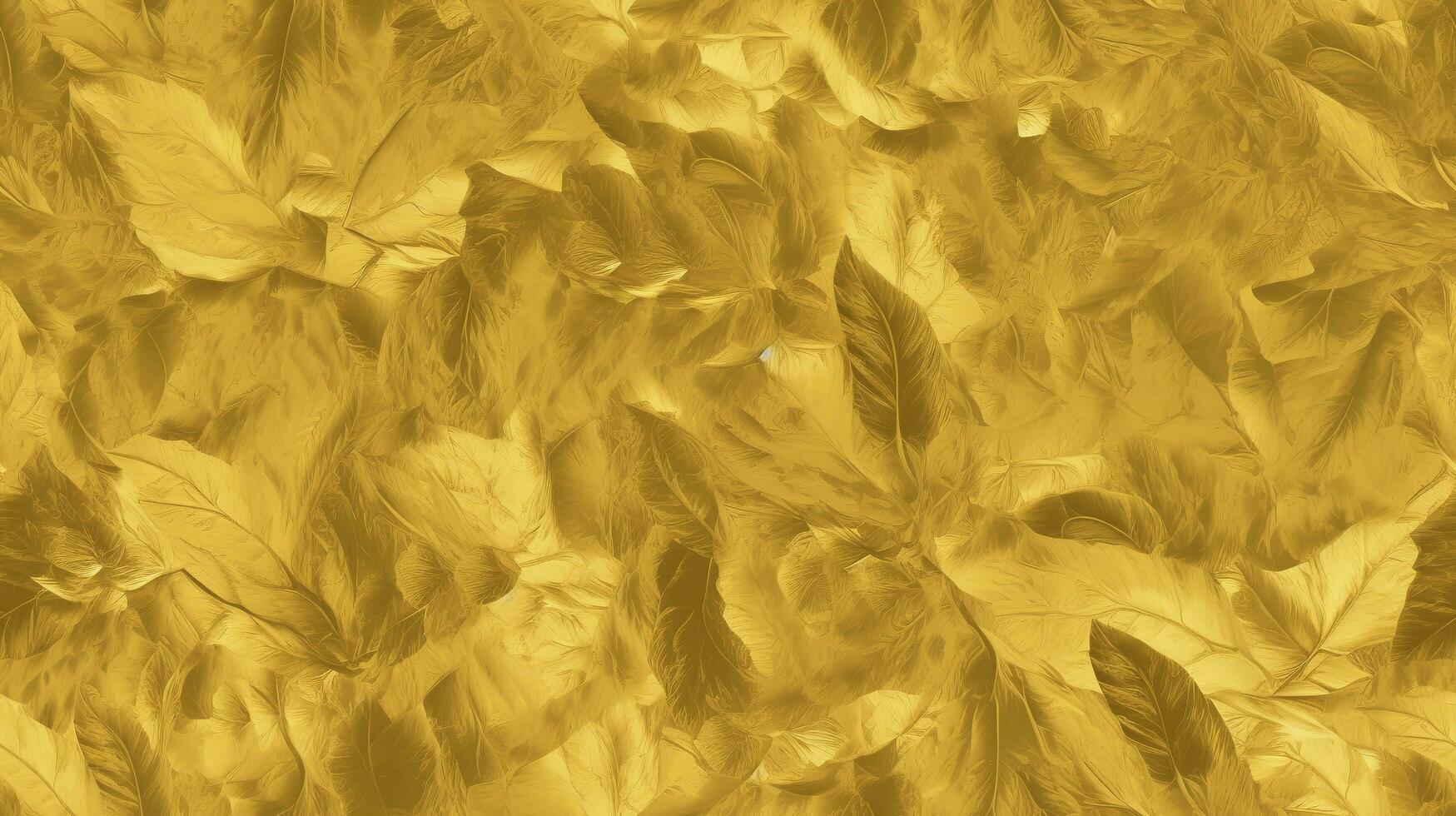 closeup of yellow leaves on a branch , generate ai photo