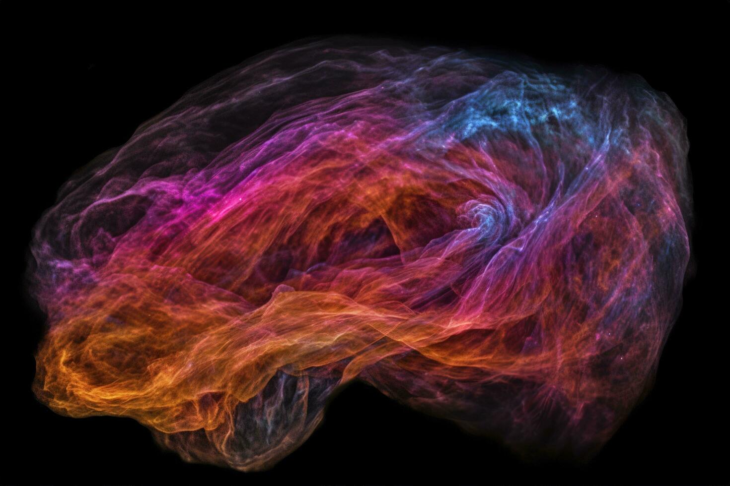 Using long exposures and specialized filters to capture the colorful and detailed Veil Nebula, a supernova remnant in the constellation Cygnus, generate ai photo