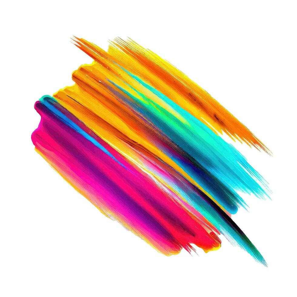 Colorful watercolor hand drawn paper texture torn splatter banner. Wet brush painted spots and strokes abstract vector illustration.