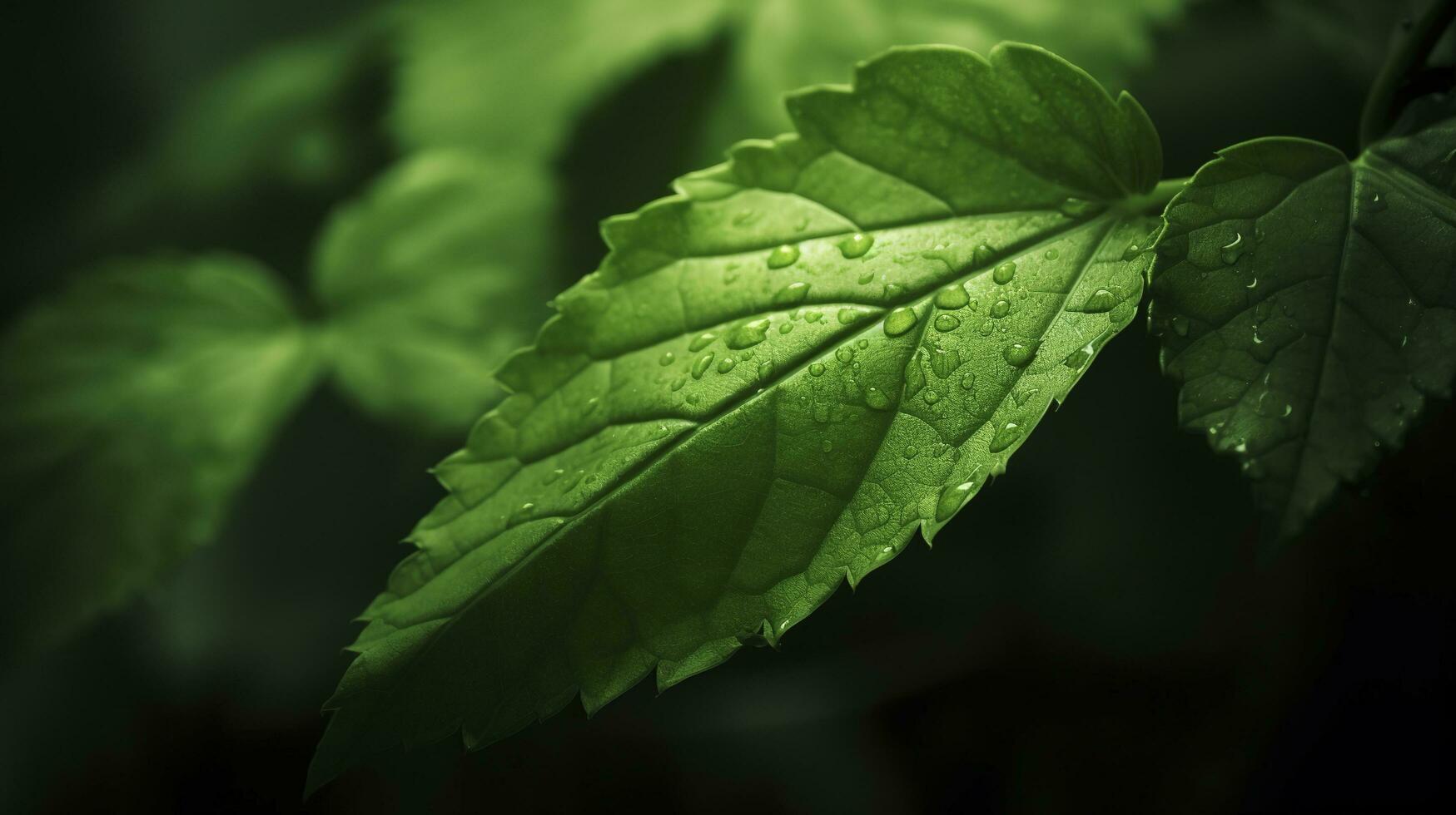 Environment Earth Day In Natural green leaves and plants used as spring background cover page greenery environment ecology wallpaper, concept eco earth day. Saving the environment, generate ai photo
