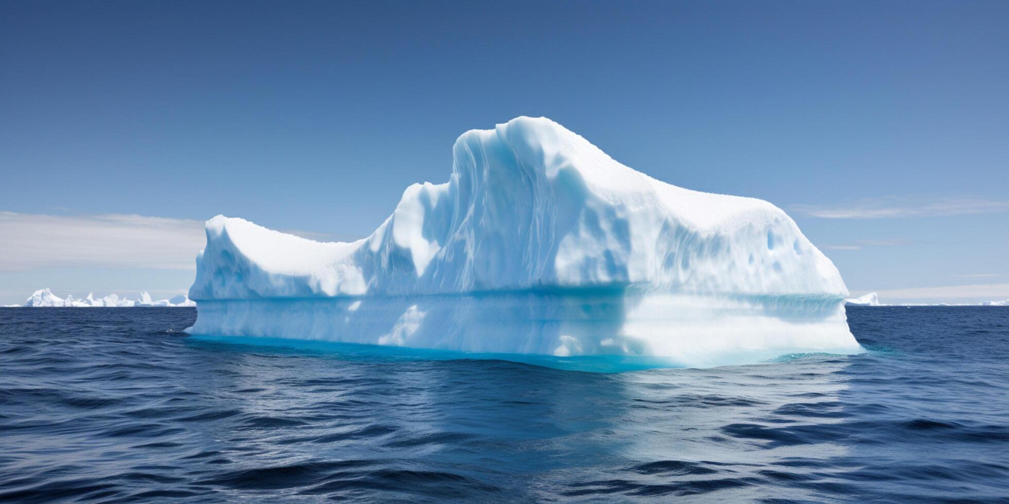 iceberg en el Oceano ai generado foto