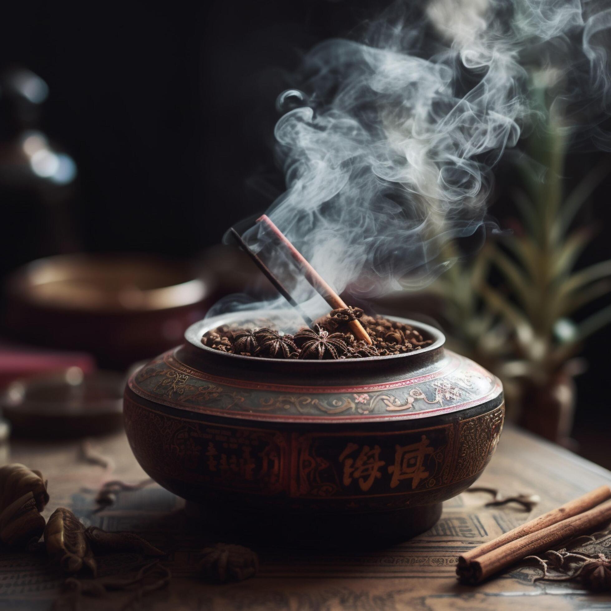 photo of Burning incense 24496853 Stock Photo at Vecteezy
