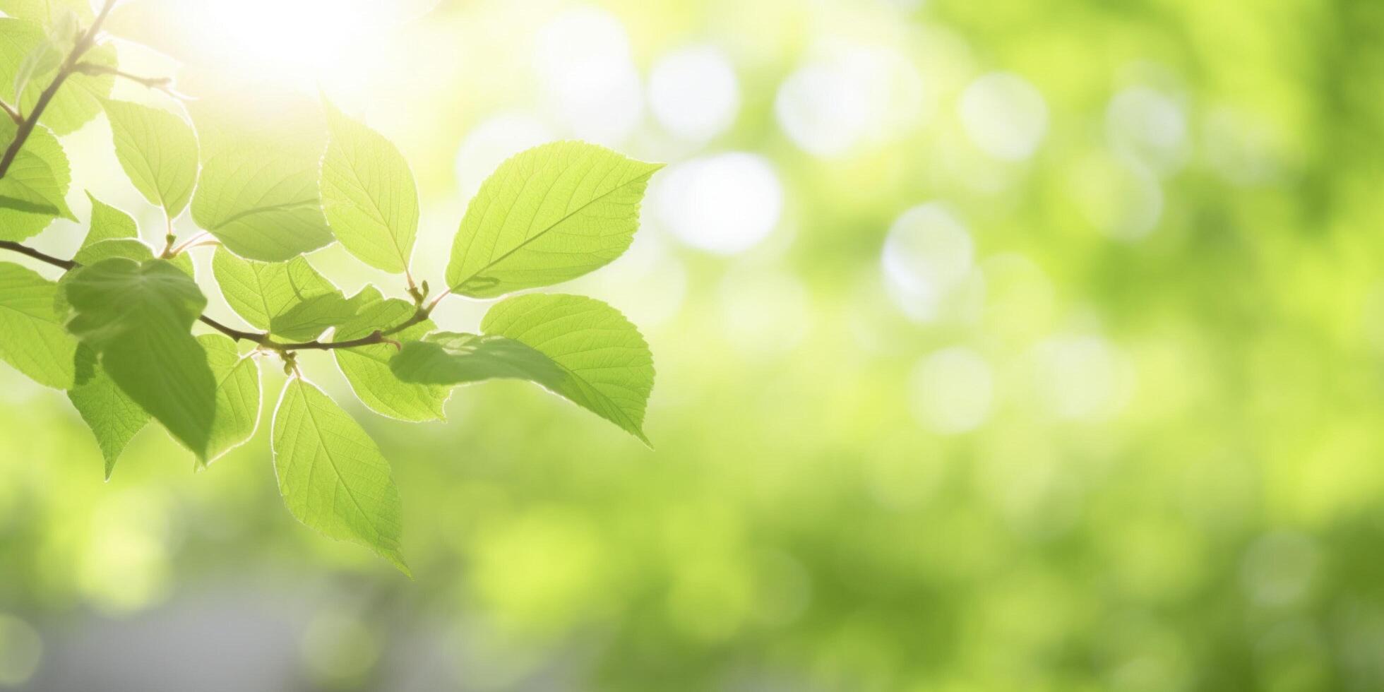 naturaleza de verde hojas ai generado foto