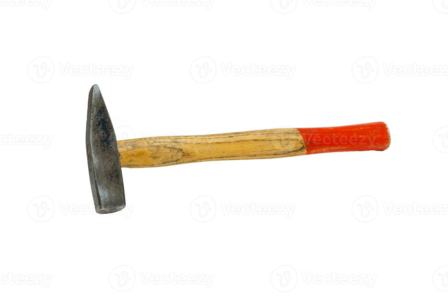 old rusty hammer isolated on white background photo