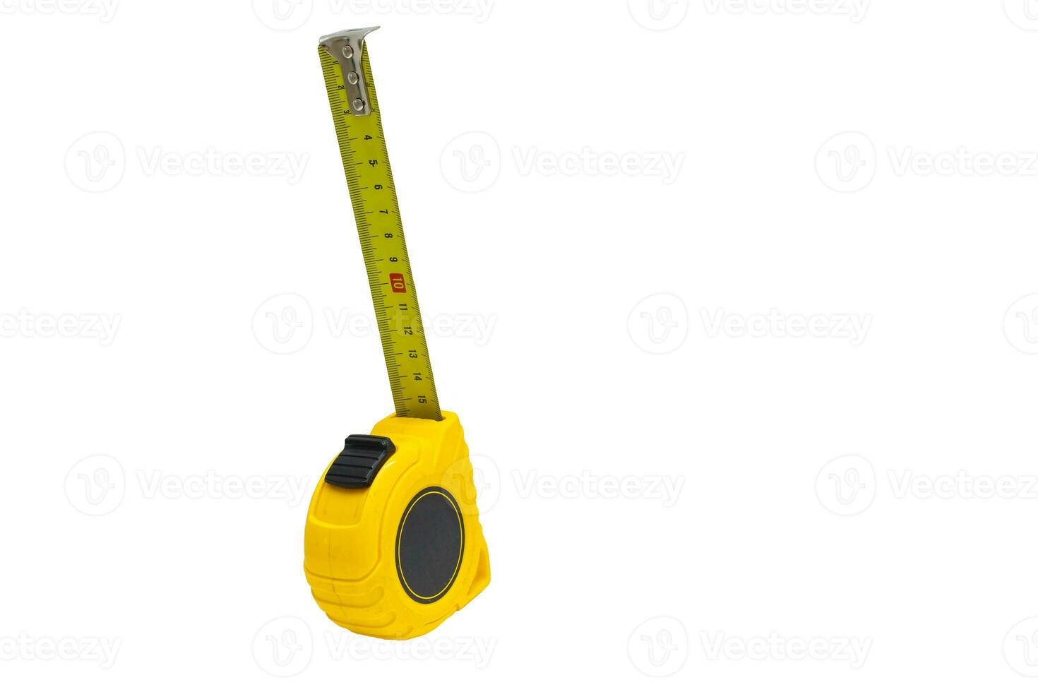 Tape measure isolated on white background photo