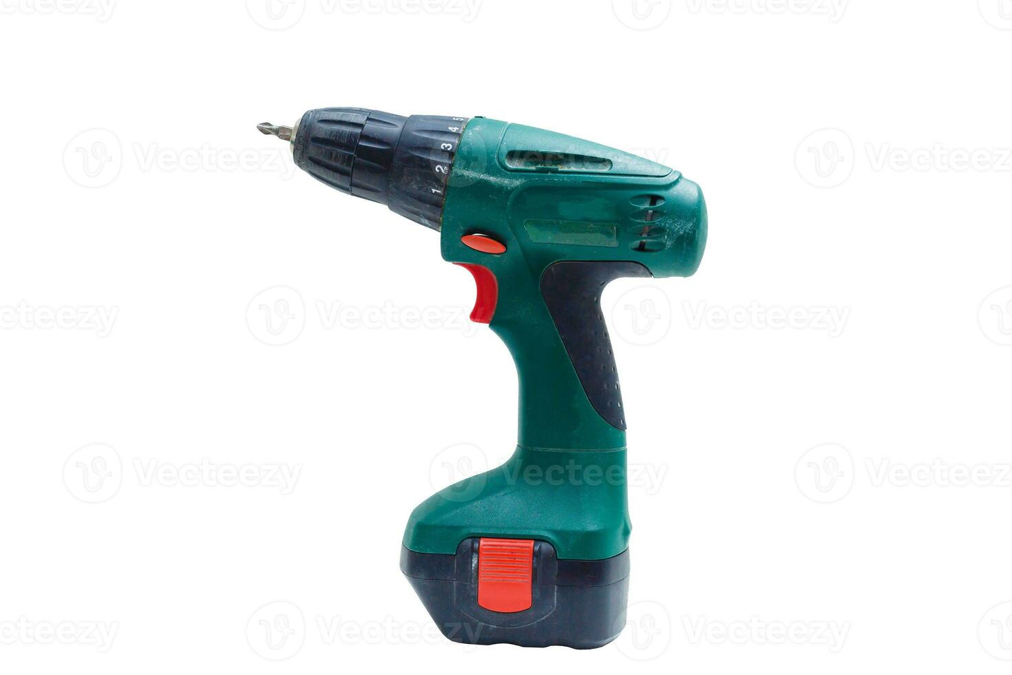 electric screwdriver, screwdriver on a white background photo