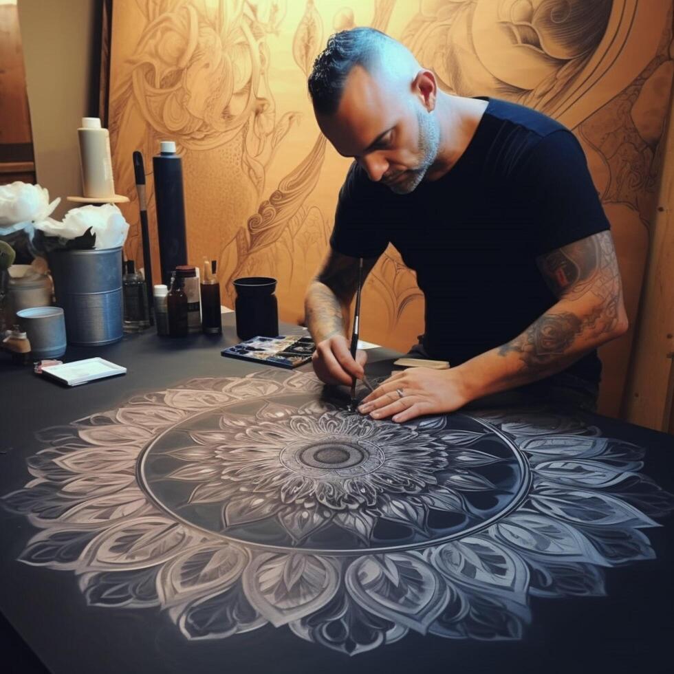 photo of Creating a lotus flower mandala