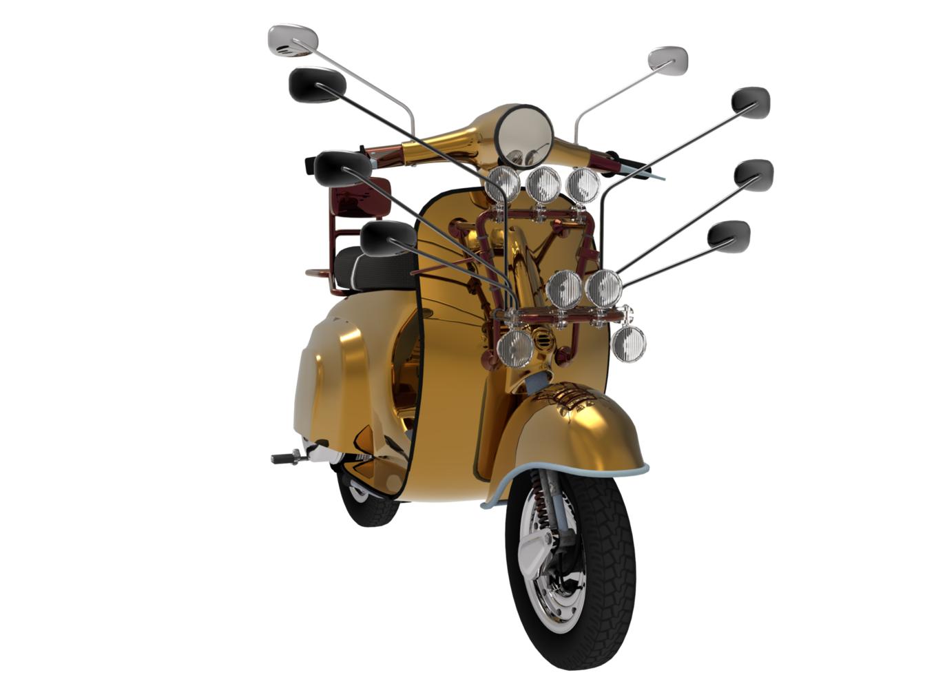 Scooter isolated 3d rendering png