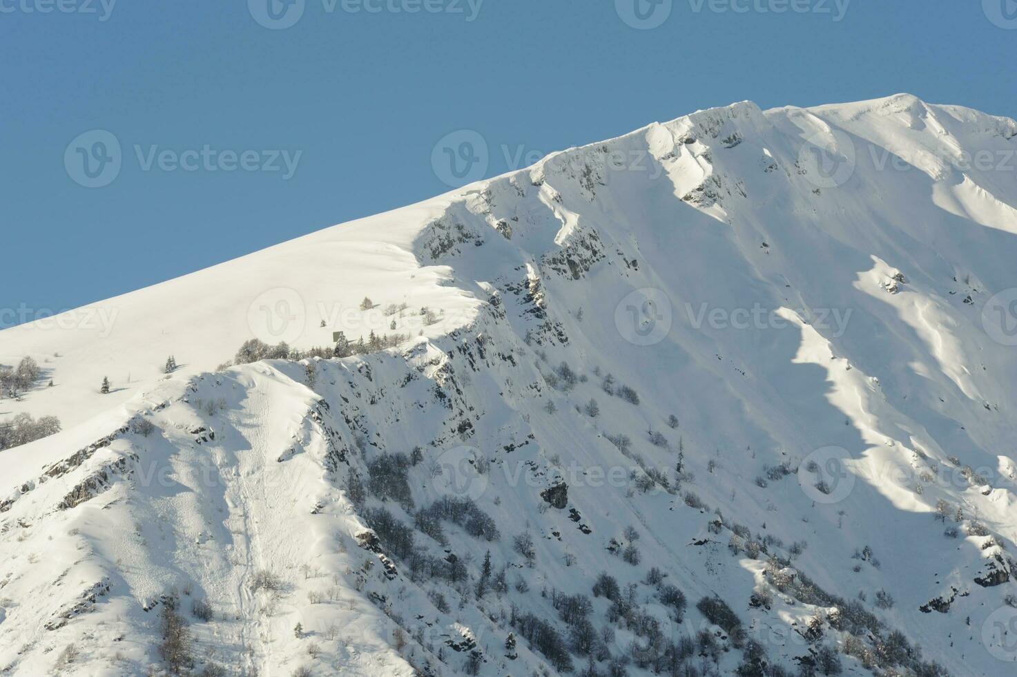 Dolomites mountains in winter photo