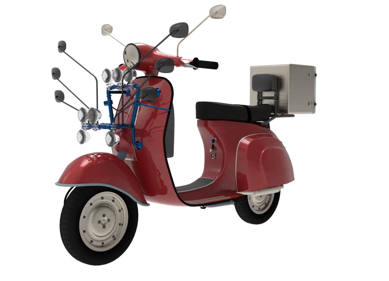 Scooter isolated 3d rendering png