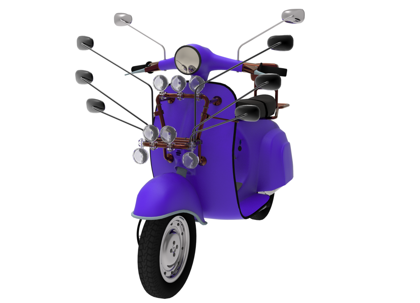 Scooter isolated 3d rendering png