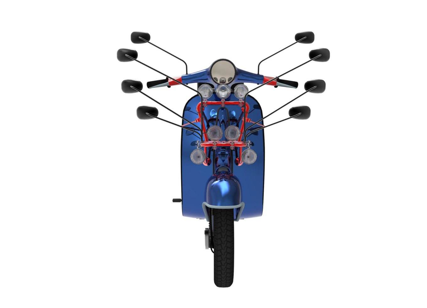 Scooter isolated 3d rendering png