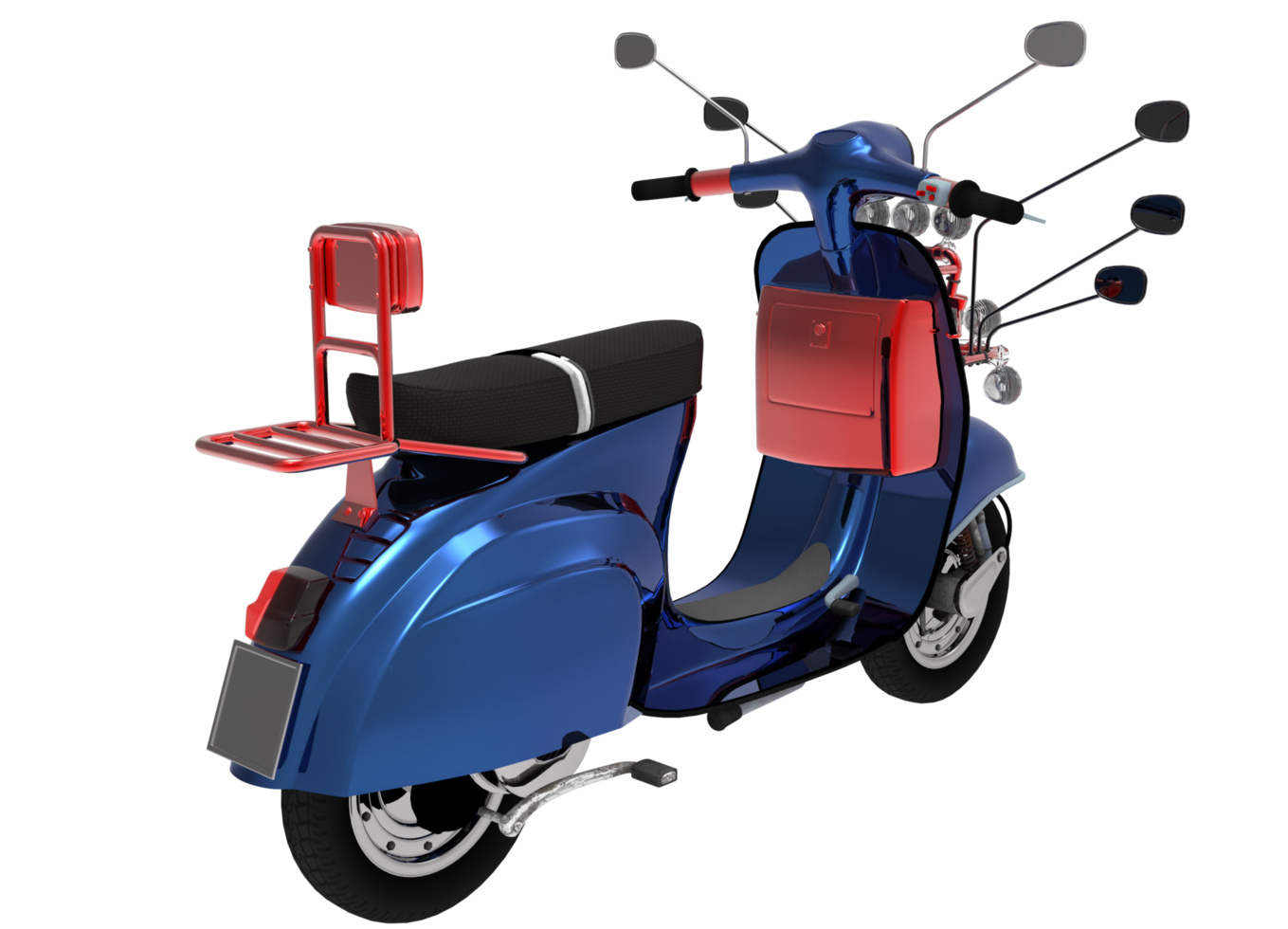 Scooter isolated 3d rendering png