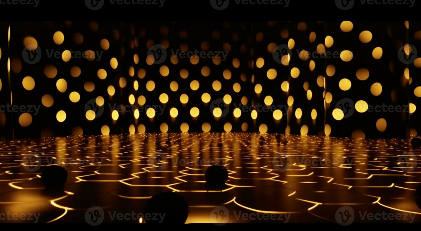 Abstract bright in the style of dark gold and yellow. Computer generated abstract holiday background. 3D illustration photo