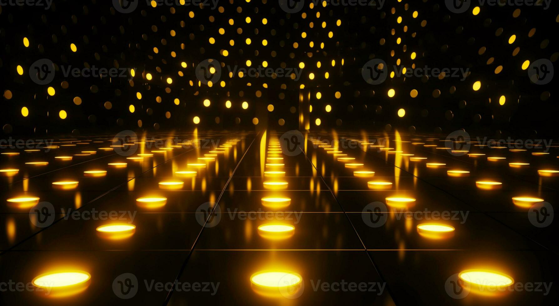 Abstract bright in the style of dark gold and yellow. Computer generated abstract holiday background. 3D illustration photo