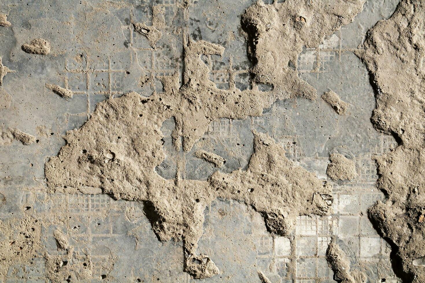 Cracked and abstract grunge texture. Aged material surface backdrop. Weathered effect pattern. Old and dirty background. photo