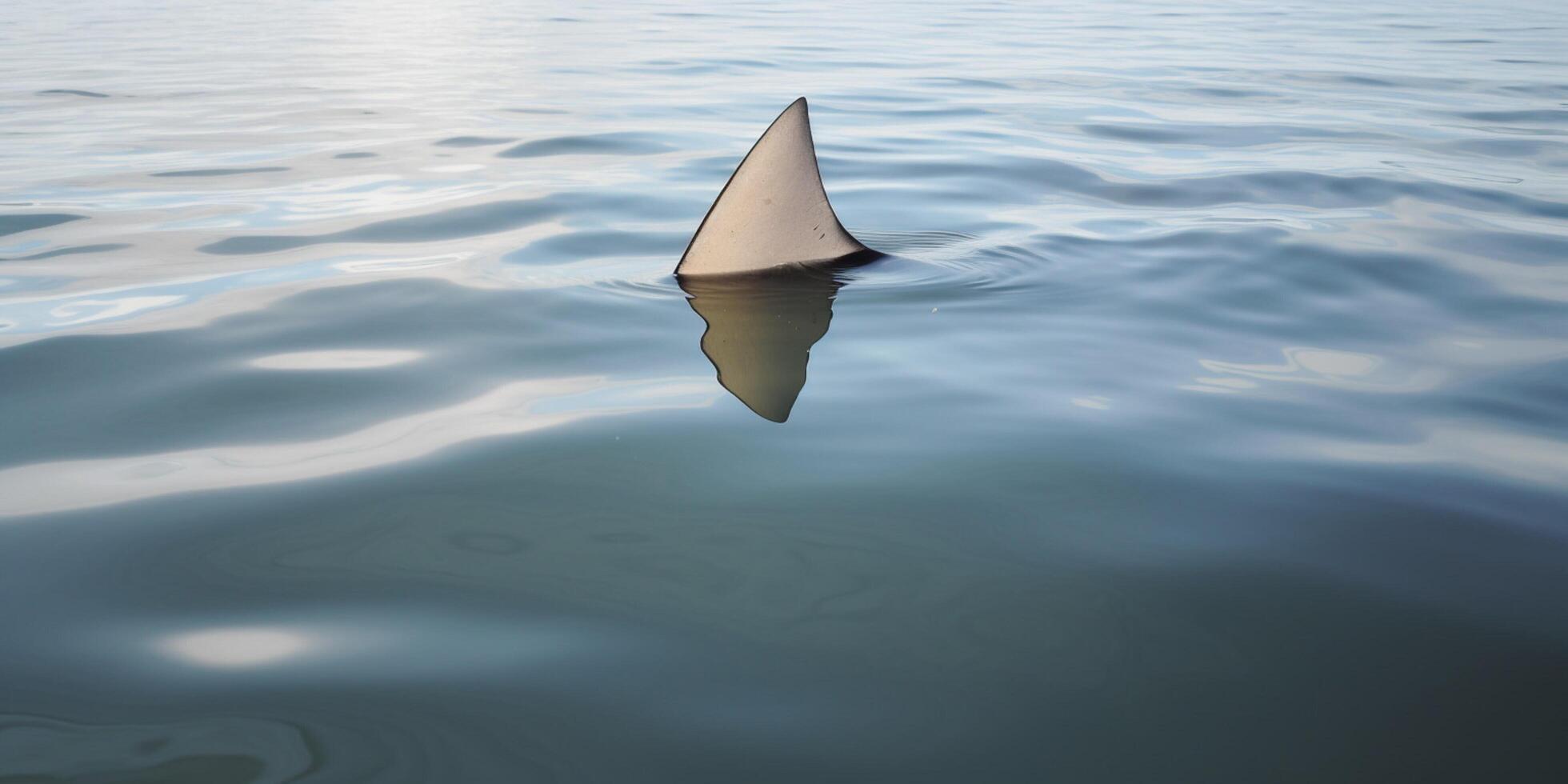 Shark and fishes in the ocean photo