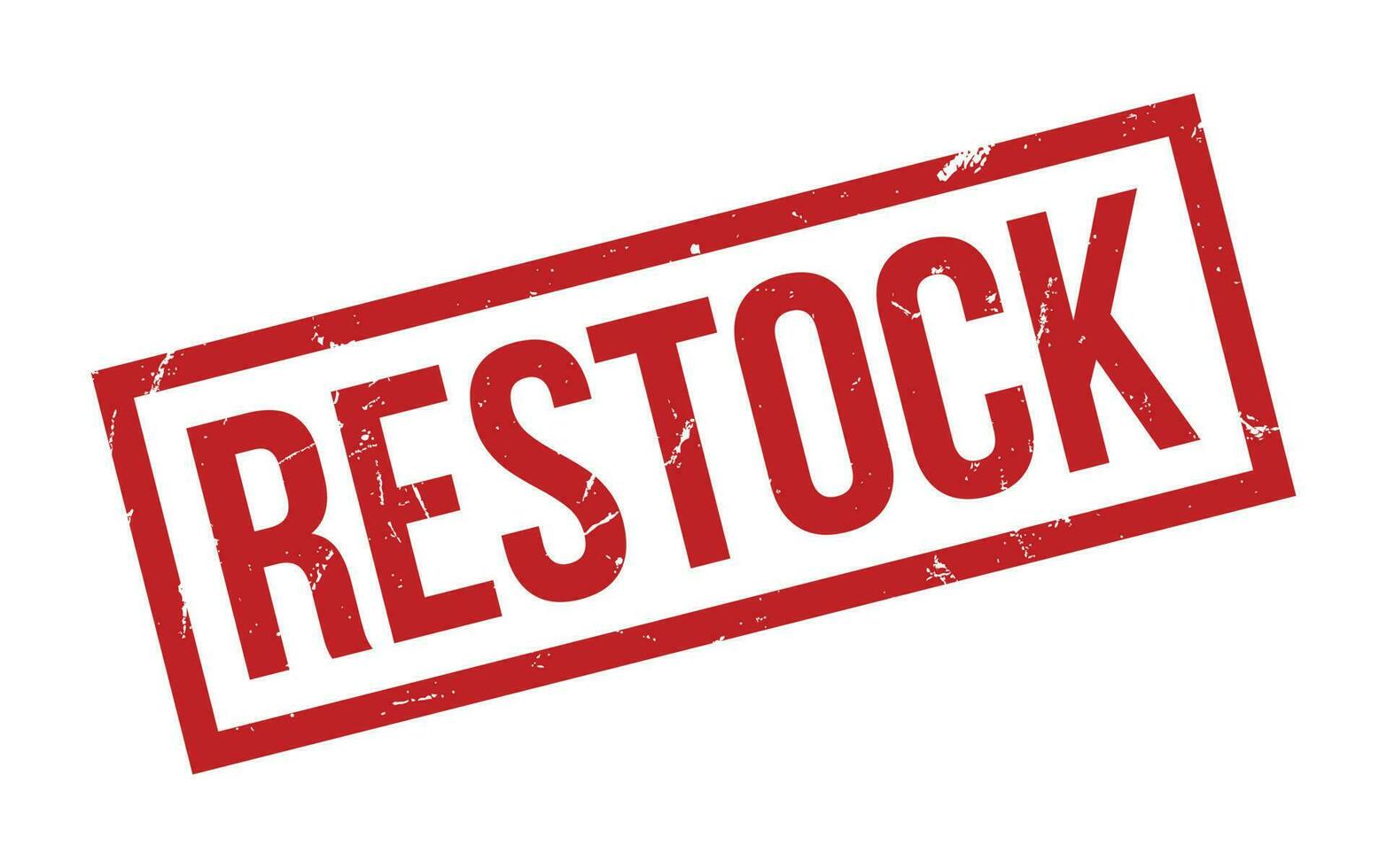 Red Restock Rubber Stamp Seal Vector