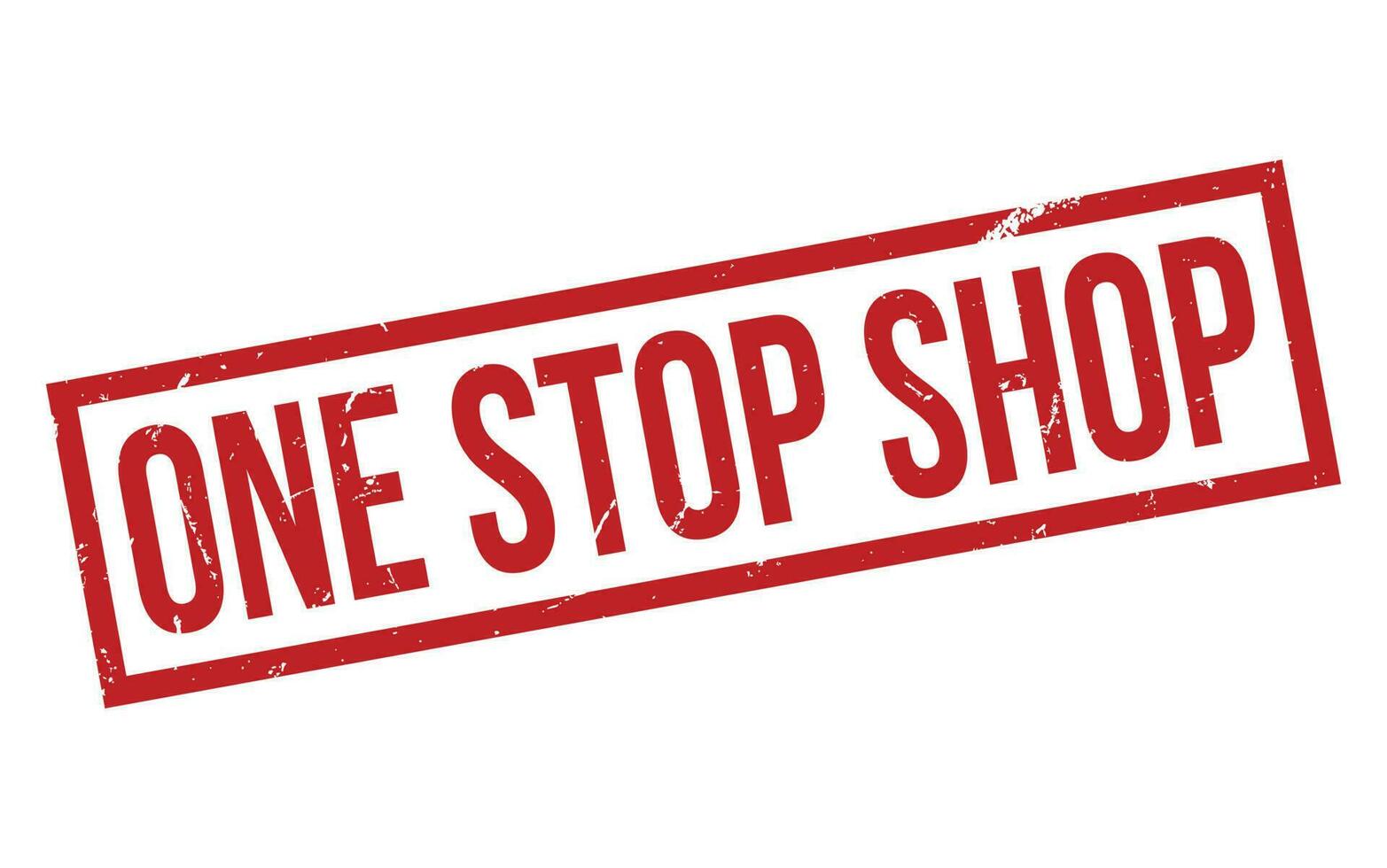 Red One Stop Shop Rubber Stamp Seal Vector