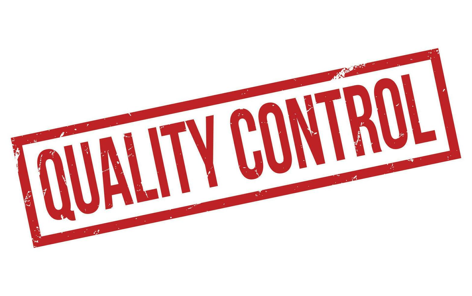Red Quality Control Rubber Stamp Seal Vector