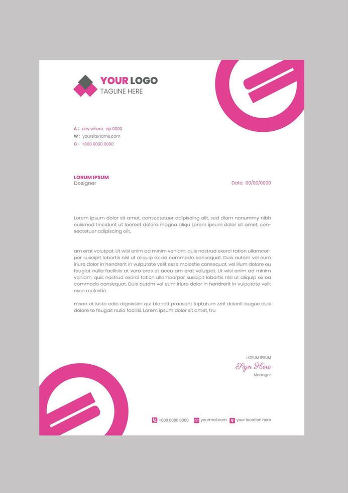 Letterhead Smart Design Vector
