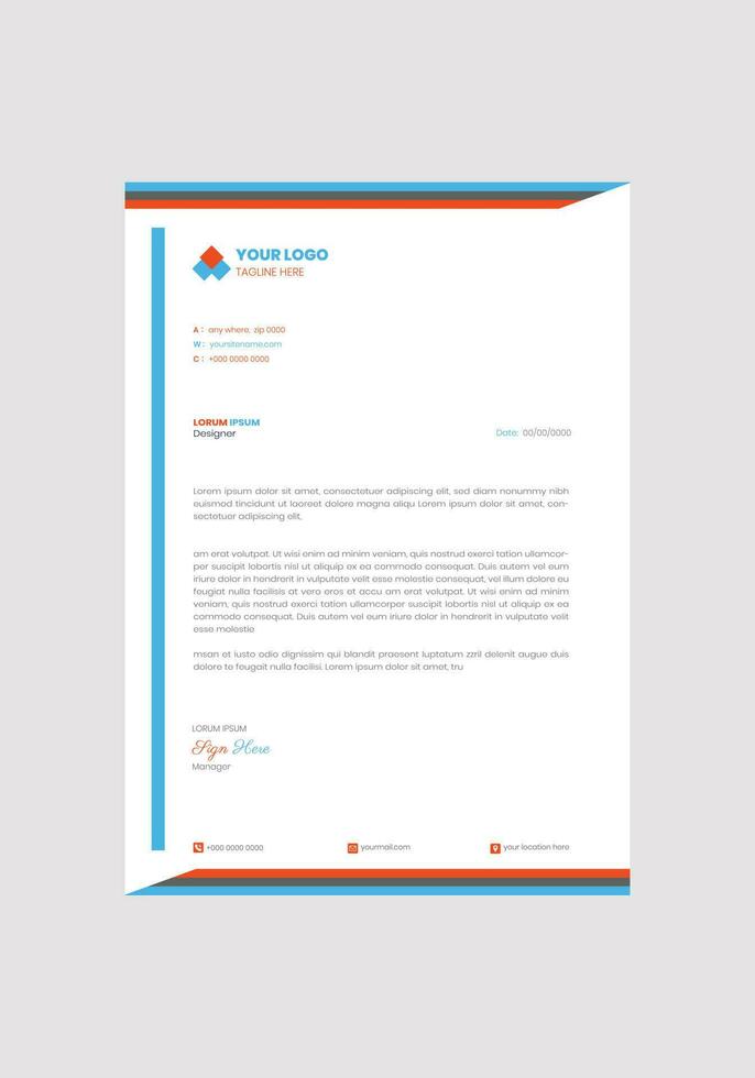 Letterhead Smart Design Vector